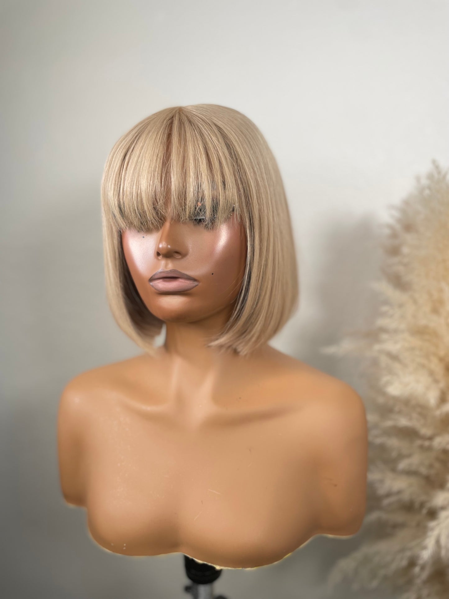 KYLIE- ASH BLONDE BOB WITH BANG