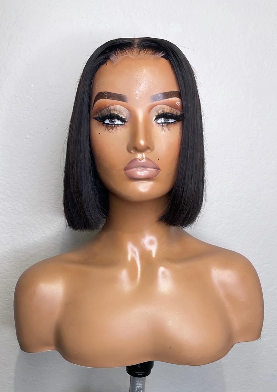 SARAH- 2x6 CLOSURE RAW STRAIGHT BOB (WORN BEHIND THE HAIRLINE)